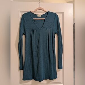 EUC T.La Teal Long Sleeve Tunic Top/Tunic/Dress